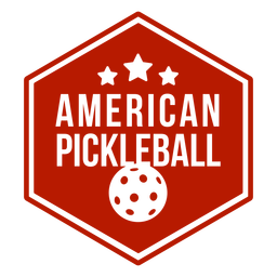 Amerikanisches Pickleball-Sechseck-Abzeichen PNG-Design