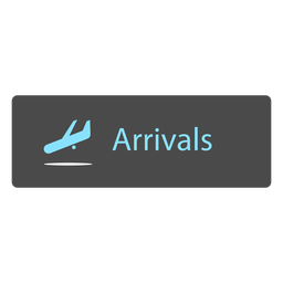 Arrival airport sign icon Transparent PNG