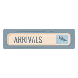 Ícone de sinalização do aeroporto de desembarque Desenho PNG