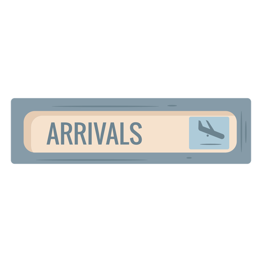 Arrivals airport sign icon PNG Design