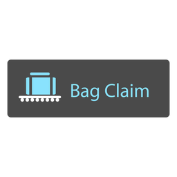 Bag claim airport sign icon PNG Design
