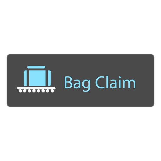 Bag claim airport sign icon