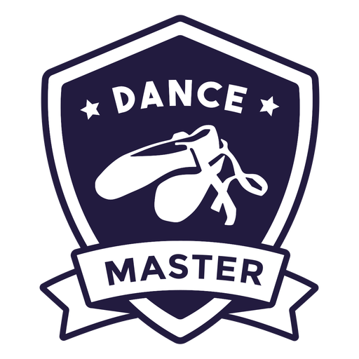 Sapatilhas de balé dança emblema escudo mestre Desenho PNG