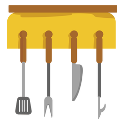 Bbq Werkzeugset Kleiderbügel PNG-Design