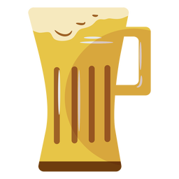 Beer mug yellow flat symbol PNG Design Transparent PNG