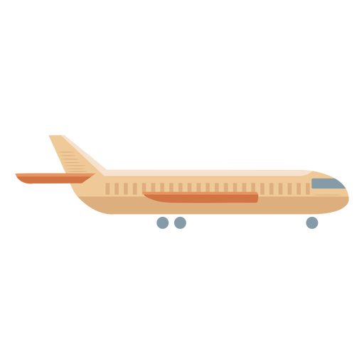 Beige Flugzeugprofil Symbol flach PNG-Design