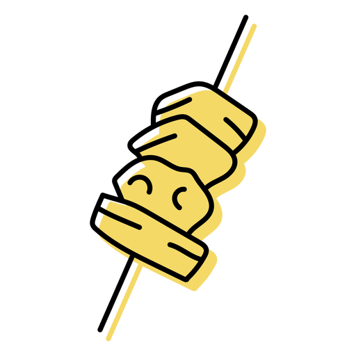 Icono de pincho beige plano