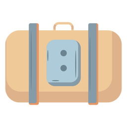 Maleta maleta beige plana Diseño PNG