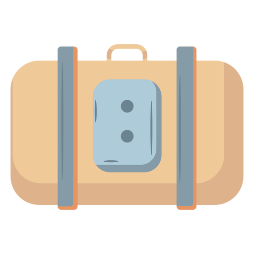 Beige Koffer Gepäck flach PNG-Design