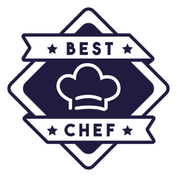 Melhor emblema de diamante de chef Desenho PNG
