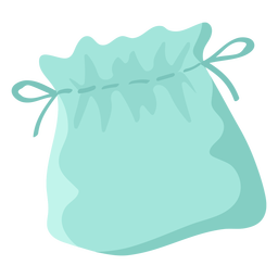 Símbolo plano de bolsa de hilo azul Diseño PNG