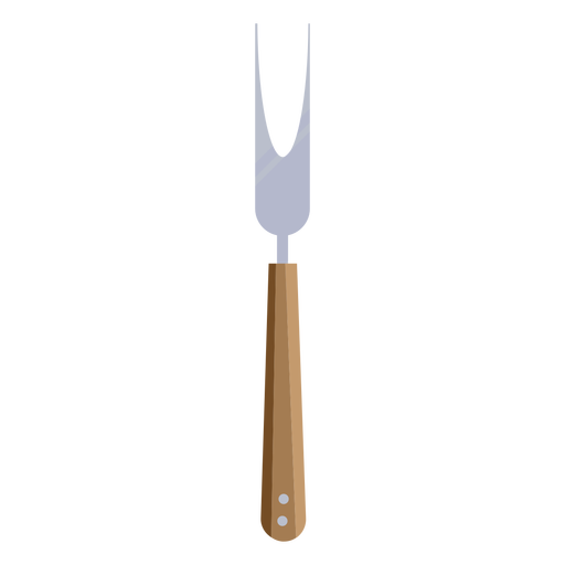 Brown bbq fork flat PNG Design