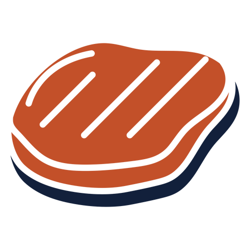 Brown blue duotone meat slab icon flat PNG Design