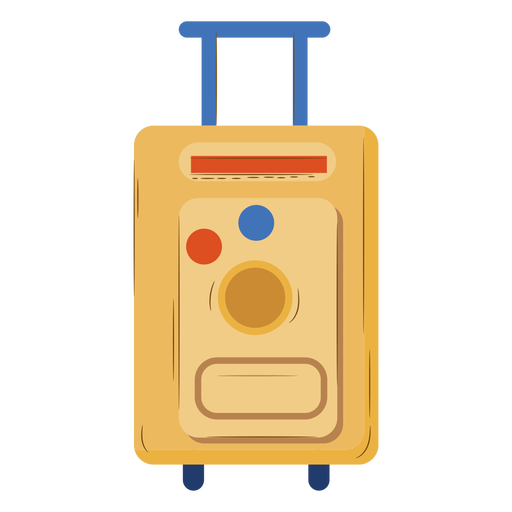 Brown carry on luggage flat - Transparent PNG & SVG vector file