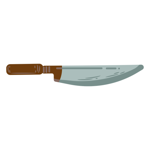 Brown cutting knife flat symbol