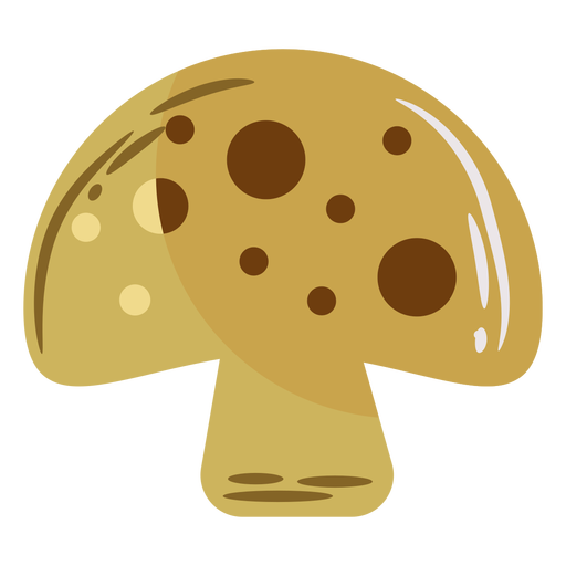 Brown mushroom flat symbol PNG Design
