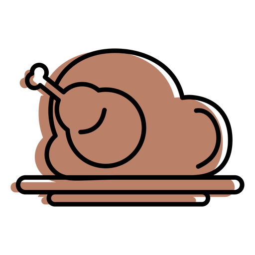 icono de pavo de pollo asado marron plano descargar png svg transparente icono de pavo de pollo asado marron