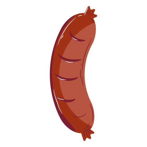 Brown sausage flat symbol PNG Design