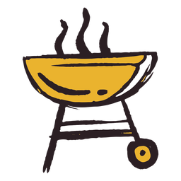 Ícone de grade de pincelada amarela Desenho PNG
