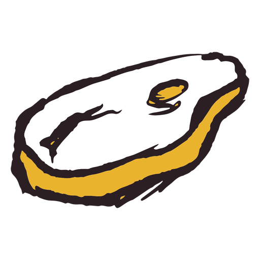 Ícone de pincelada de bife amarelo Desenho PNG