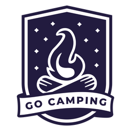 Insignia de campamento ir a acampar Diseño PNG