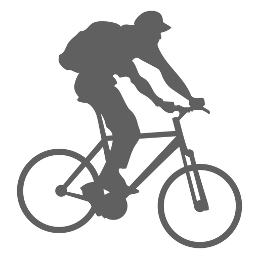 Carrier backpack cyclist silhouette PNG Design