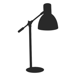 Classic desk reading lamp silhouette PNG Design