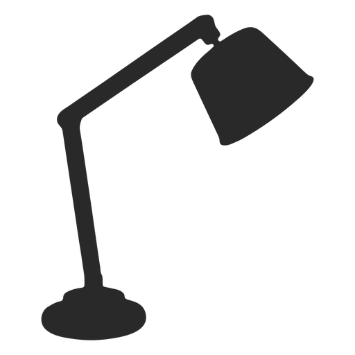 Silhueta de lâmpada de mesa de leitura clássica Desenho PNG