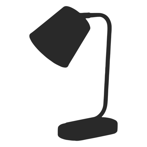 Cono de lámpara de lectura de escritorio silueta Diseño PNG