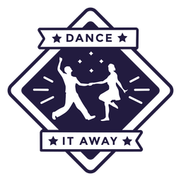 Baila pareja bailando insignia de diamantes Diseño PNG Transparent PNG