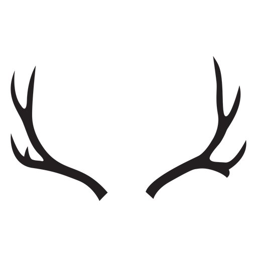 Deer mule antler silhouette PNG Design