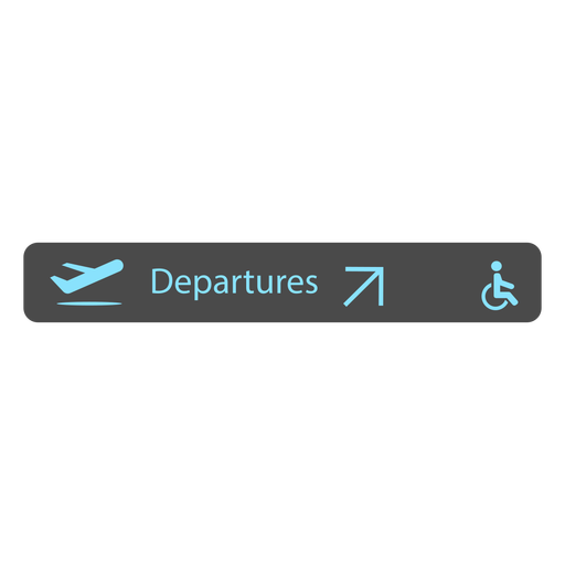 Departure airport sign icon PNG Design