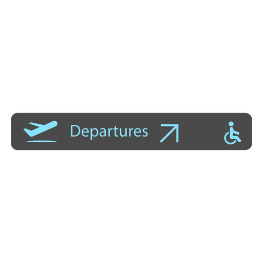 Icono de signo de aeropuerto de salida Diseño PNG