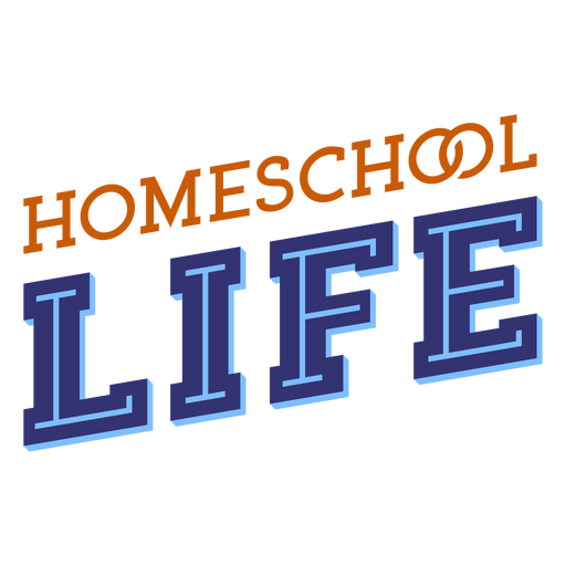 Diagonal homeschool life lettering