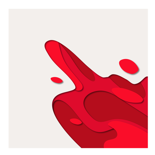 Diagonale Welle abstrakter roter Blutpapierschnitt PNG-Design