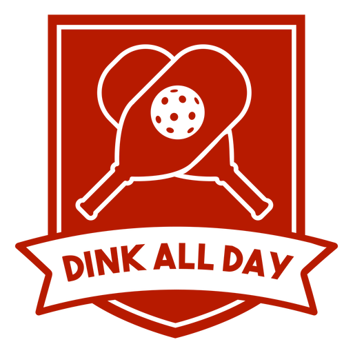 Distintivo Dink de pickleball o dia todo Desenho PNG