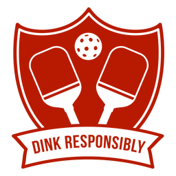 Dink responsablemente pickleball insignia Diseño PNG Transparent PNG