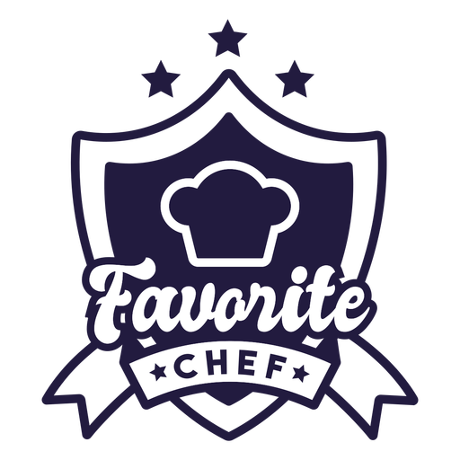 Insignia de escudo de chef favorita Diseño PNG
