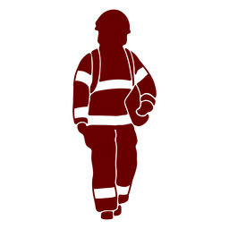Firefighter front stencil PNG Design