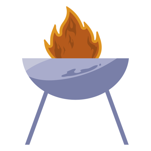 Flammengrillgrube flach PNG-Design