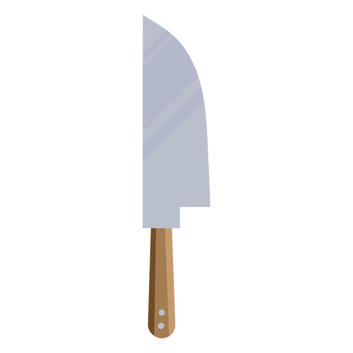 Flat brown knife symbol PNG Design