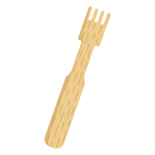 Utencil de bamb? tenedor Diseño PNG