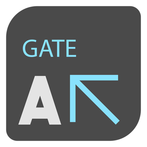 Gate a arrow airport sign icon PNG Design