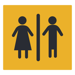Signo de icono de baño de género Diseño PNG