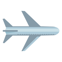 Símbolo plano cinza da vista superior do avião Desenho PNG