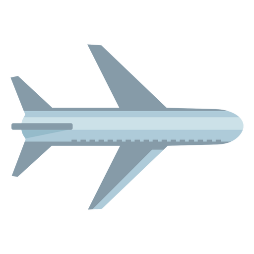 Download Gray airplane top view flat symbol - Transparent PNG & SVG vector file