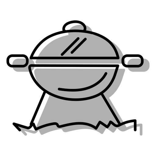 Graues Grill-Grill-Symbol PNG-Design