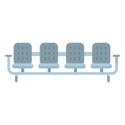 Graue Sitze Symbol flach PNG-Design