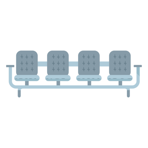 Gray seats icon flat - Transparent PNG & SVG vector file