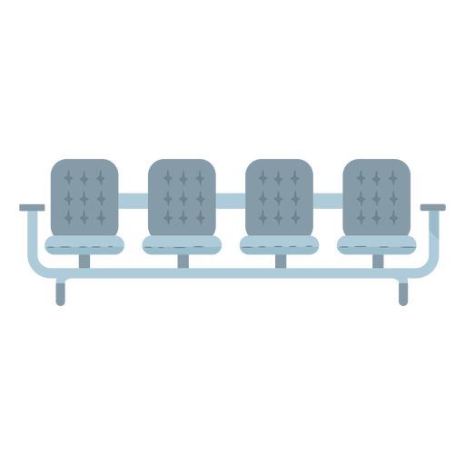 Icono de asientos gris plano Diseño PNG